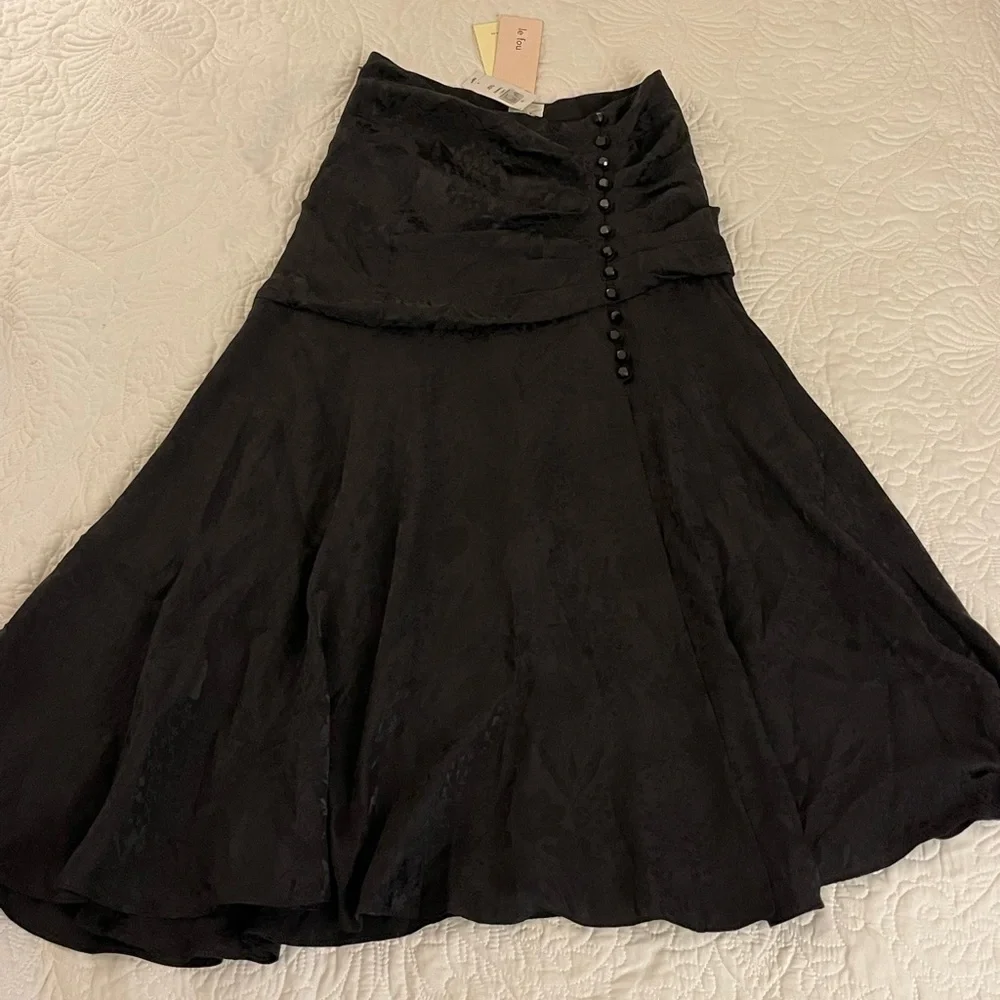 NWT Le Fou Wilfred Silk Slit Skirt size 0 - Picture 9 of 10
